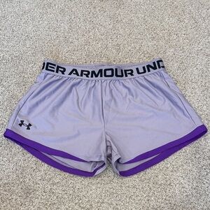 Under Armour Girls Lavender Athletic Shorts
